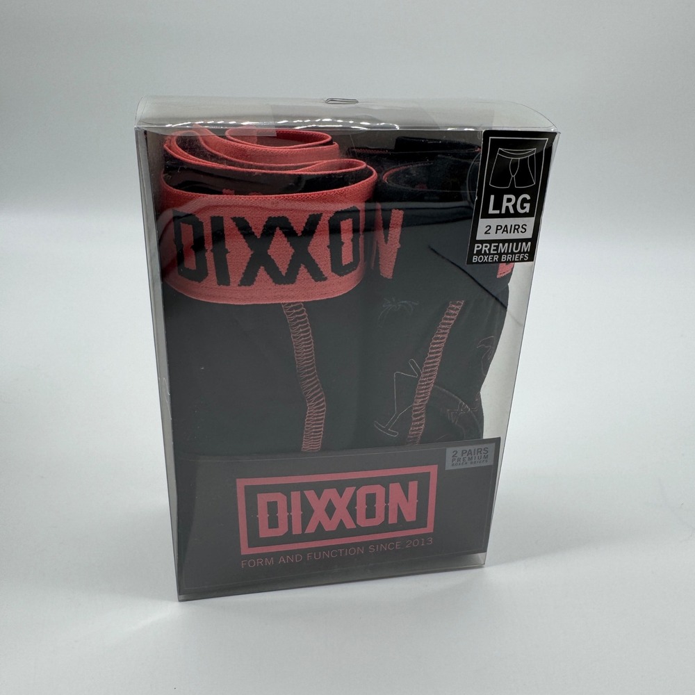 Dixxon Boxer Briefs Mens Large Black Coral New 2 Pack Tropical‎ Flamingo Premium